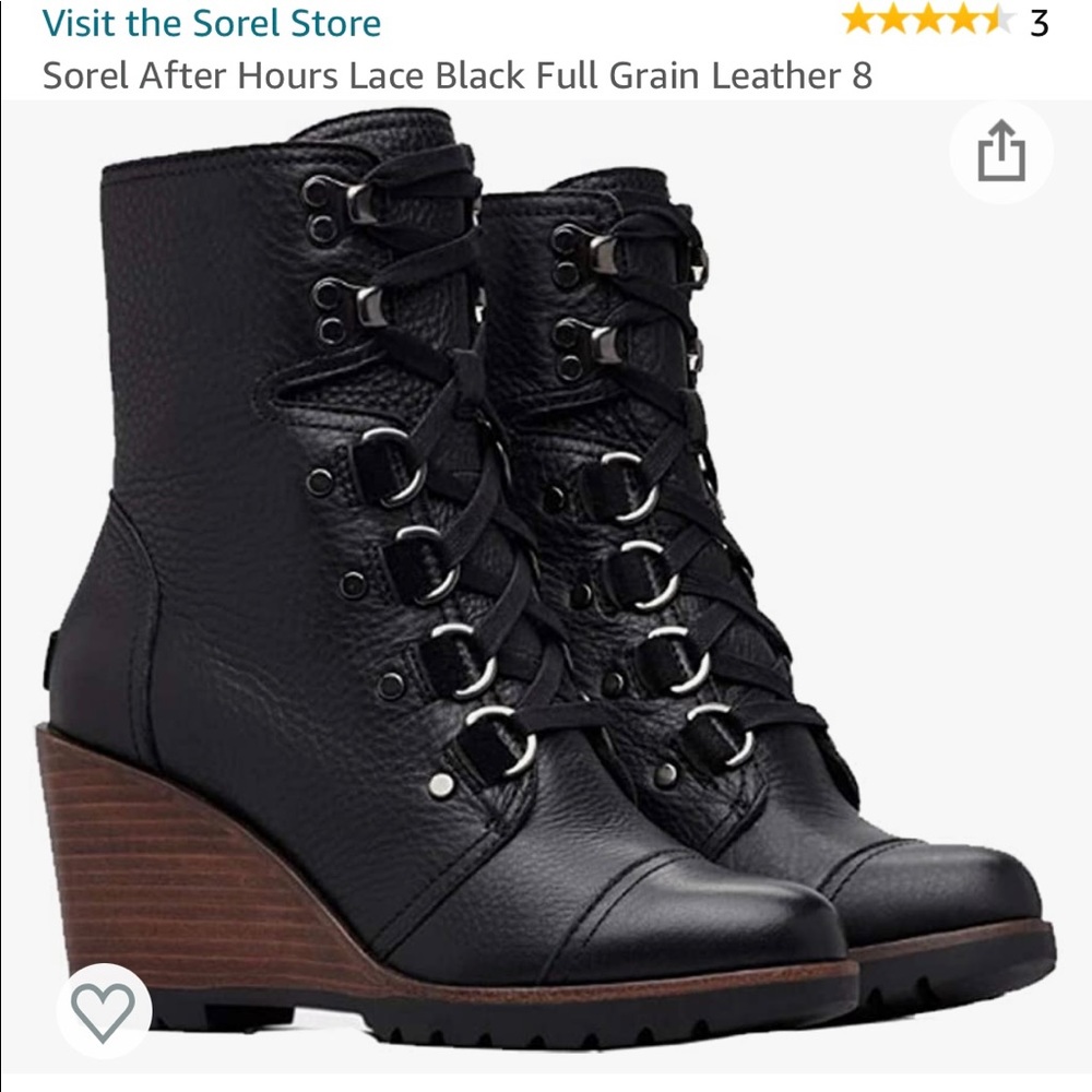 Sorel after hours lace up wedge boot